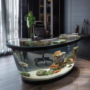 Необычный стол-аквариум