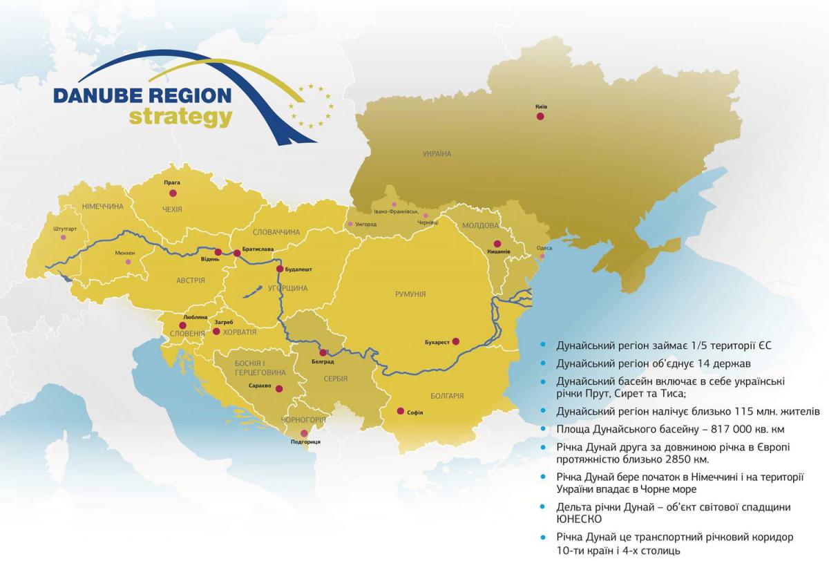 Украина подаст заявку на председательство в Дунайской стратегии в 2022 году