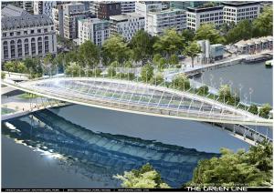 Vincent Callebaut предлагает пешеходный мост для выращивания продуктов питания в Париже