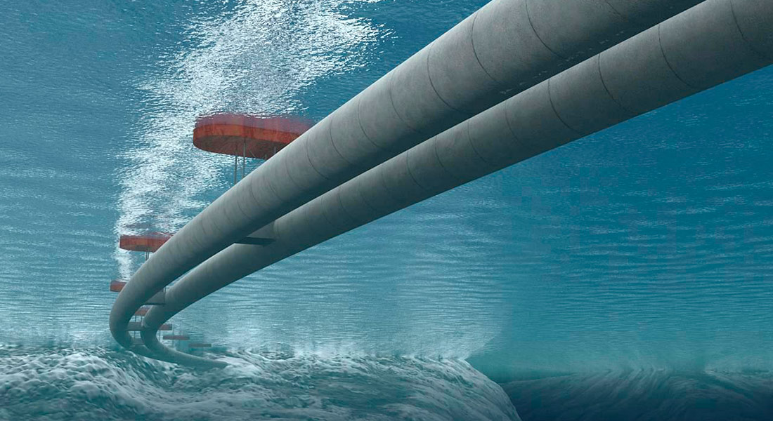 В Норвегии построят первые в мире подводные плавающие транспортные туннели