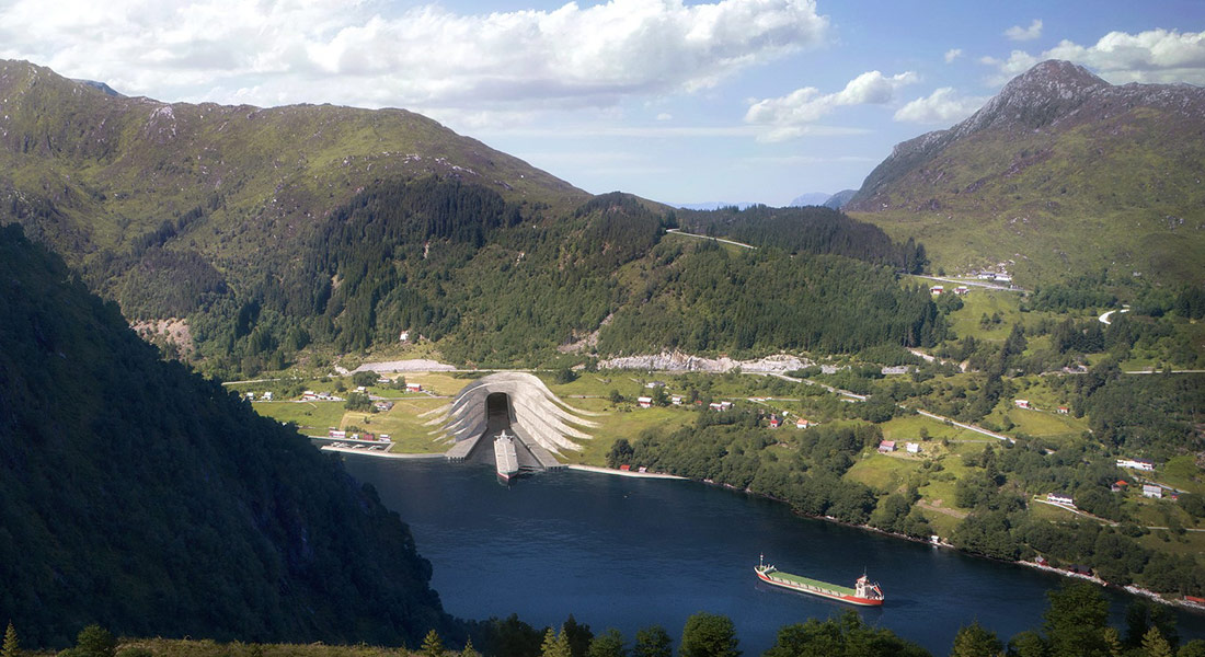 В Норвегии построят туннель для крупных морских судов Stad по проекту Snøhetta