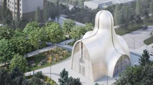 Архітектурне бюро Aranchii Architects спроектувало українську церкву із громадським бомбосховищем