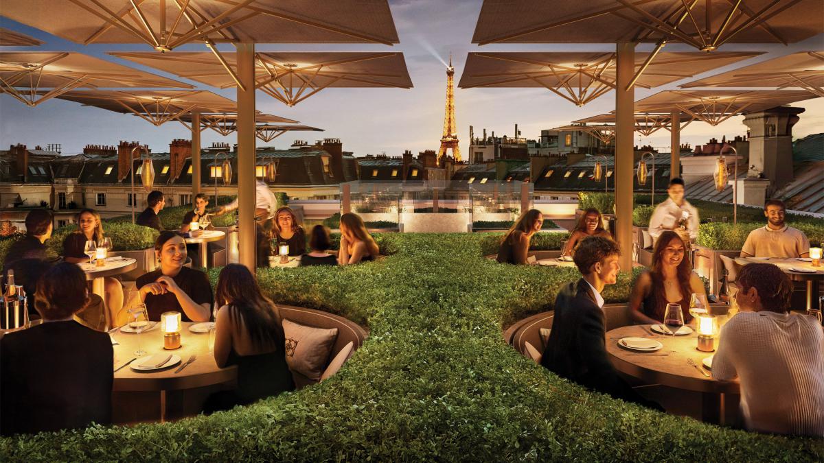 Foster + Partners перетворюють будівлю 1970-х на Єлисейських Полях на «гостину галерею майбутнього»