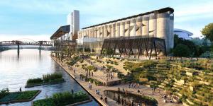 AD-WO планує перетворити зерносховище в Портленді на комплекс, заснований на «чорношкірій просторовій традиції»