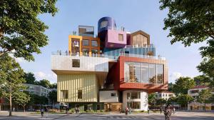 «Вертикальная деревня» в Шэньчжэне: MVRDV создает яркий культурный квартал из разноцветных объемов